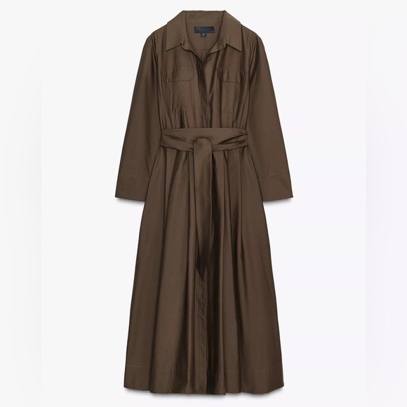 ZW COLLECTION POPLIN SHIRT DRESS - Picture 6 of 10